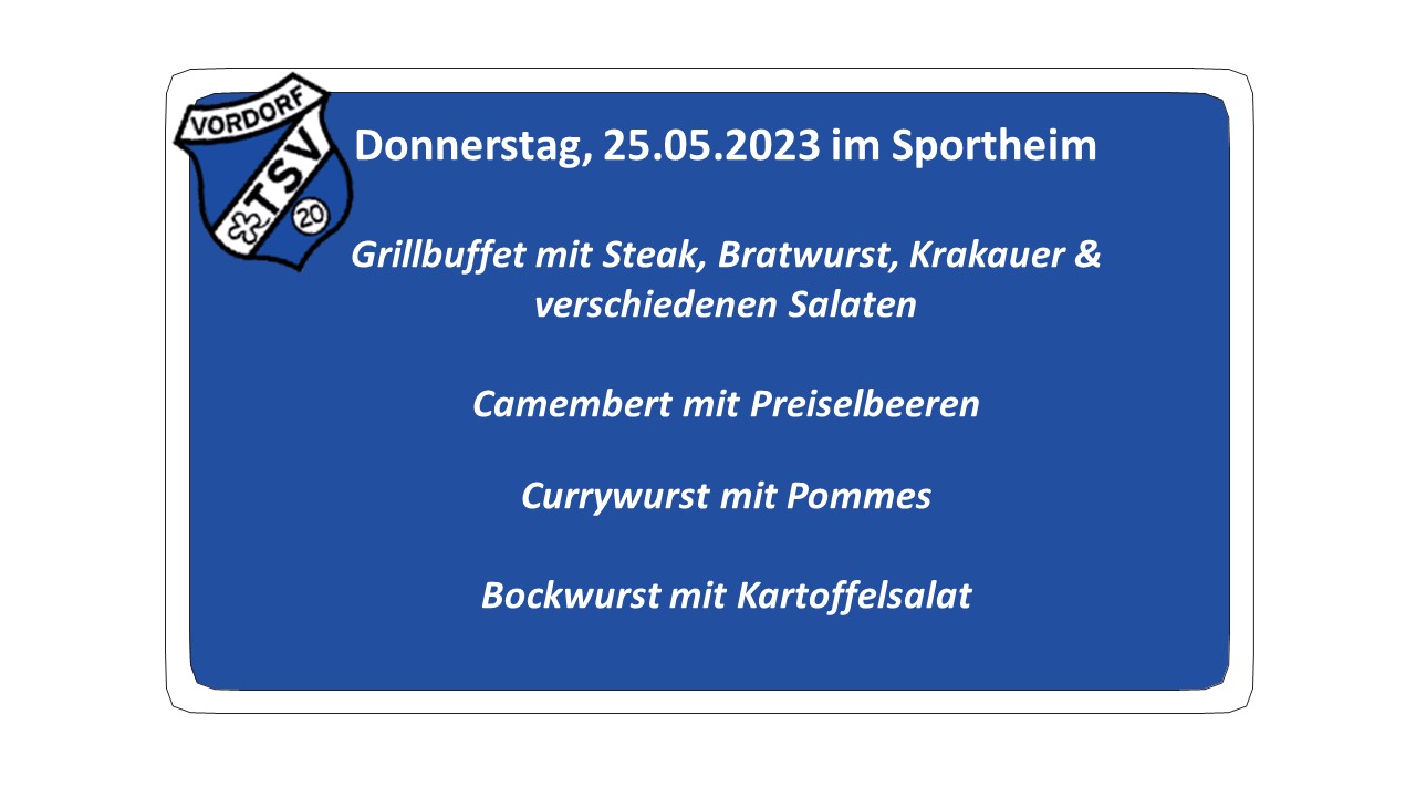 Menü_Do.25052023 - TSV Vordorf von 1920 e.V.